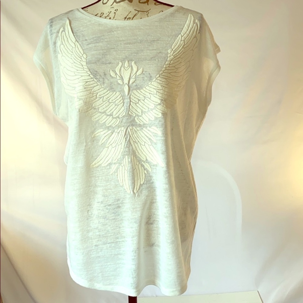 𝅺MNG Casual Knit Top XXL w/ Bird Graphic